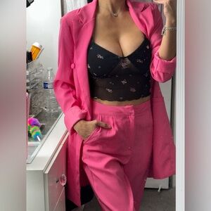 PrettyLittleThing Pink Pantsuit